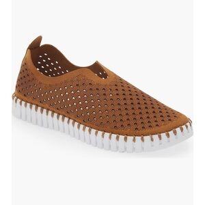 ILSE JACOBSEN Tulip 139 Suede Perforated Shoes Slip On Sneakers
